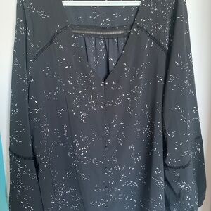 Women's Black Patterned Top